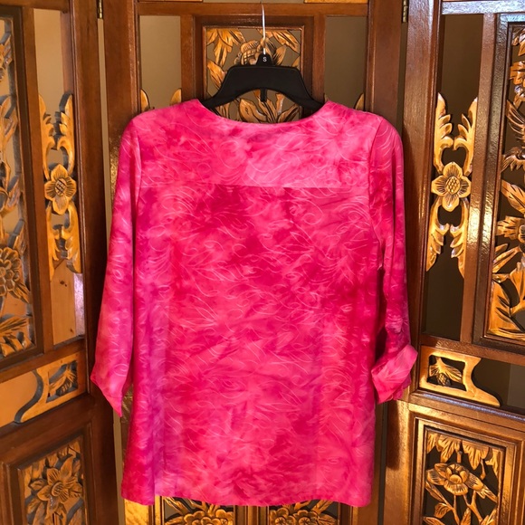 NWT Croft&Barrow Tie Sleeve Detail Blouse - Picture 6 of 6